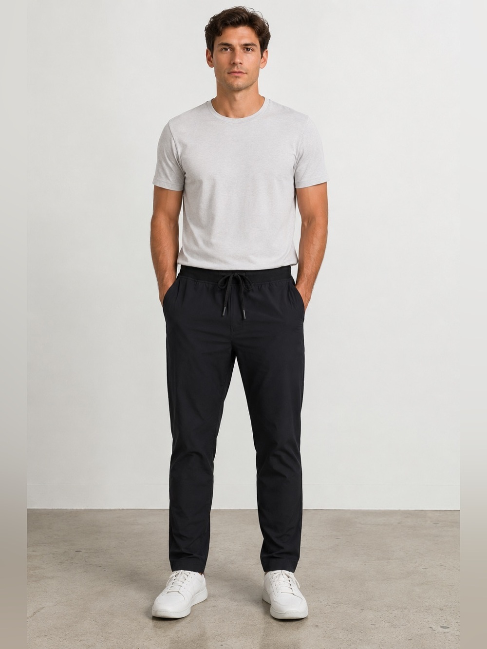 Lululemon Lightweight Twill Classic-Fit Pants Men’s Small Black Drawstring